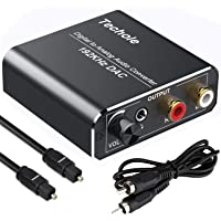 Óptico a RCA con Volumen Ajustable Techole 192kHz Óptico a Jack- Convertidor Audio Digital Óptico Coaxial Toslink a…